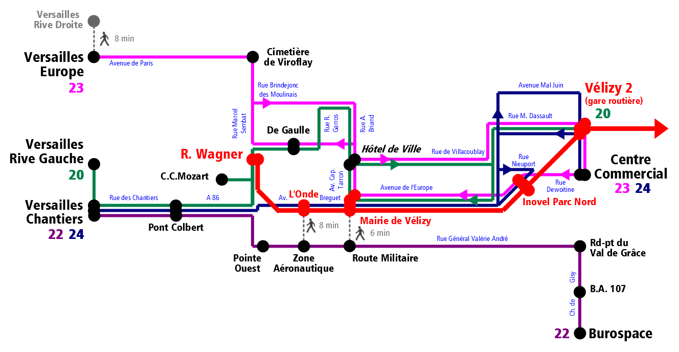 Desserte bus Versailles janvier 2015