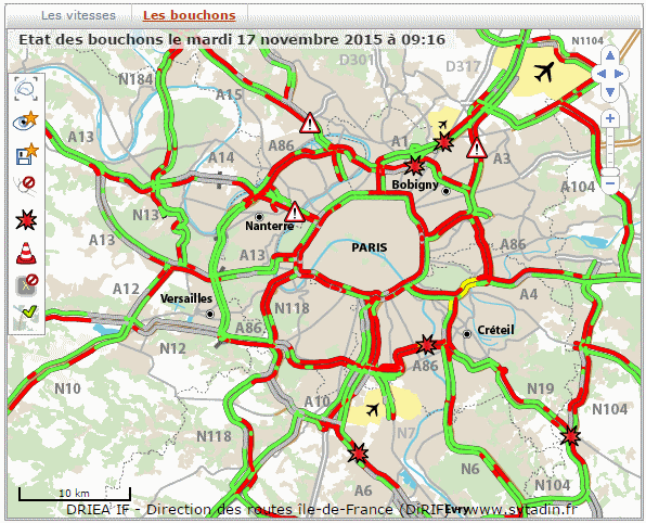 Sytadin 17-11-2015