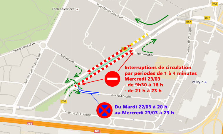 Restrictions de circulation 23 mars 2016