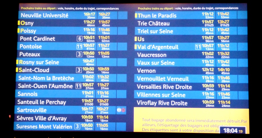 Vendredi 13 avril 2018: prévisions de trafic SNCF